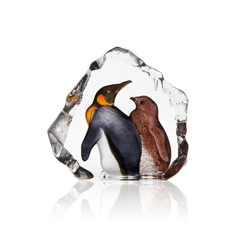 King Penguin with Baby | 34300 | Maleras Crystal Decor