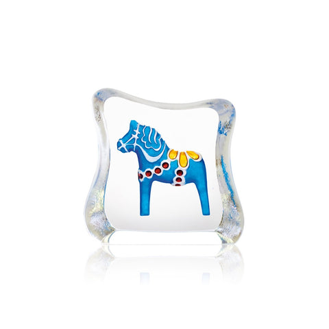 Painted Mini | Dalecarlia Horse Blue | 88181 | Maleras Crystal Decor