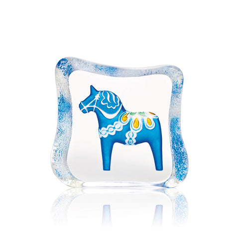 Blue Dalecarlia Horse (Large) | 26125 | Maleras Crystal Decor