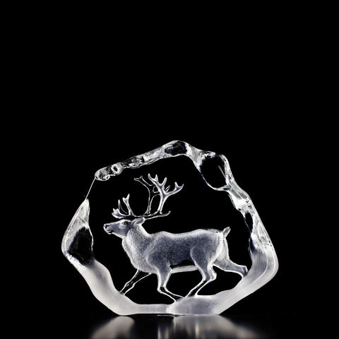 Reindeer Walking I (Clear) | 33399 | Maleras Crystal Decor