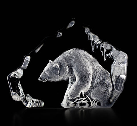 Polar Bear Sitting | 33598 | Maleras Crystal Decor