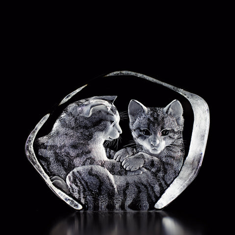 Cats Playing | 33737 | Maleras Crystal Decor