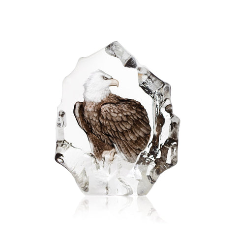 Perched Bald Eagle (Painted) | 33893 | Maleras Crystal Decor