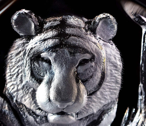 Tiger Face | Wildlife Sculpture | Mats Jonasson Crystal – Online